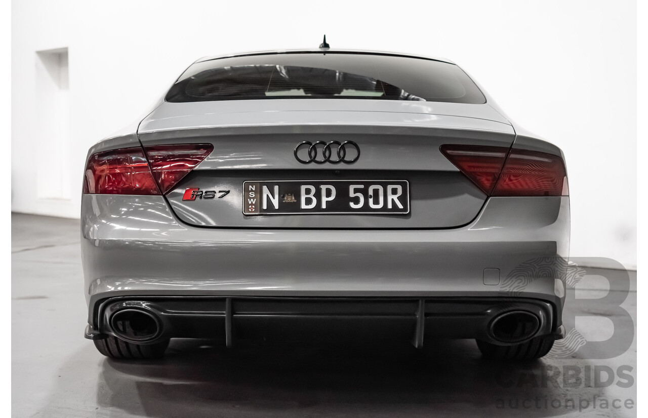 9/2013 Audi S7 Sportback 4.0 TFSI LE 4G MY14 5d Hatchback Nardo Grey Twin Turbo V8 4.0L