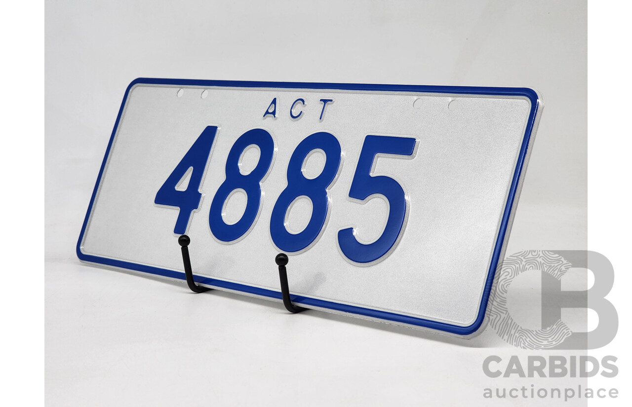 ACT 4 - Digit Numerical Number Plate - 4885
