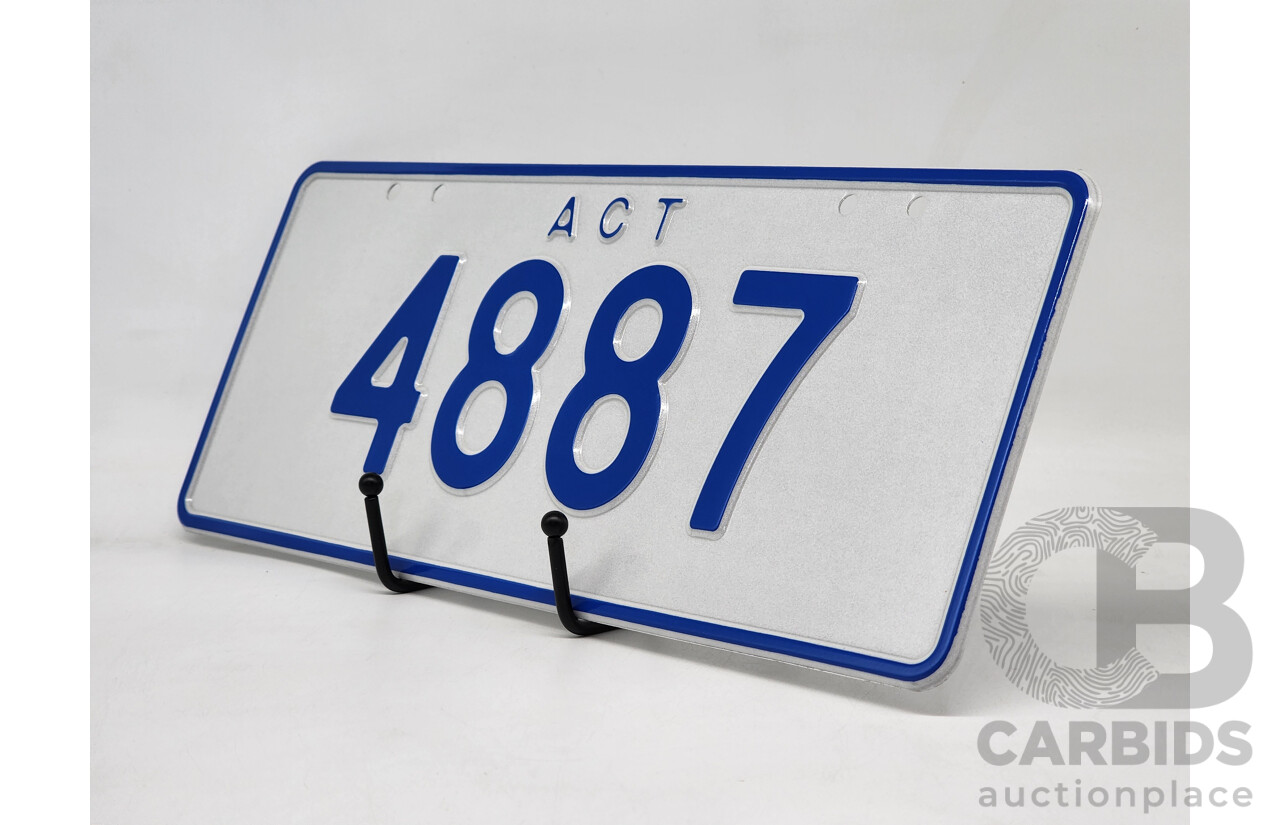 ACT 4 - Digit Numerical Number Plate - 4887