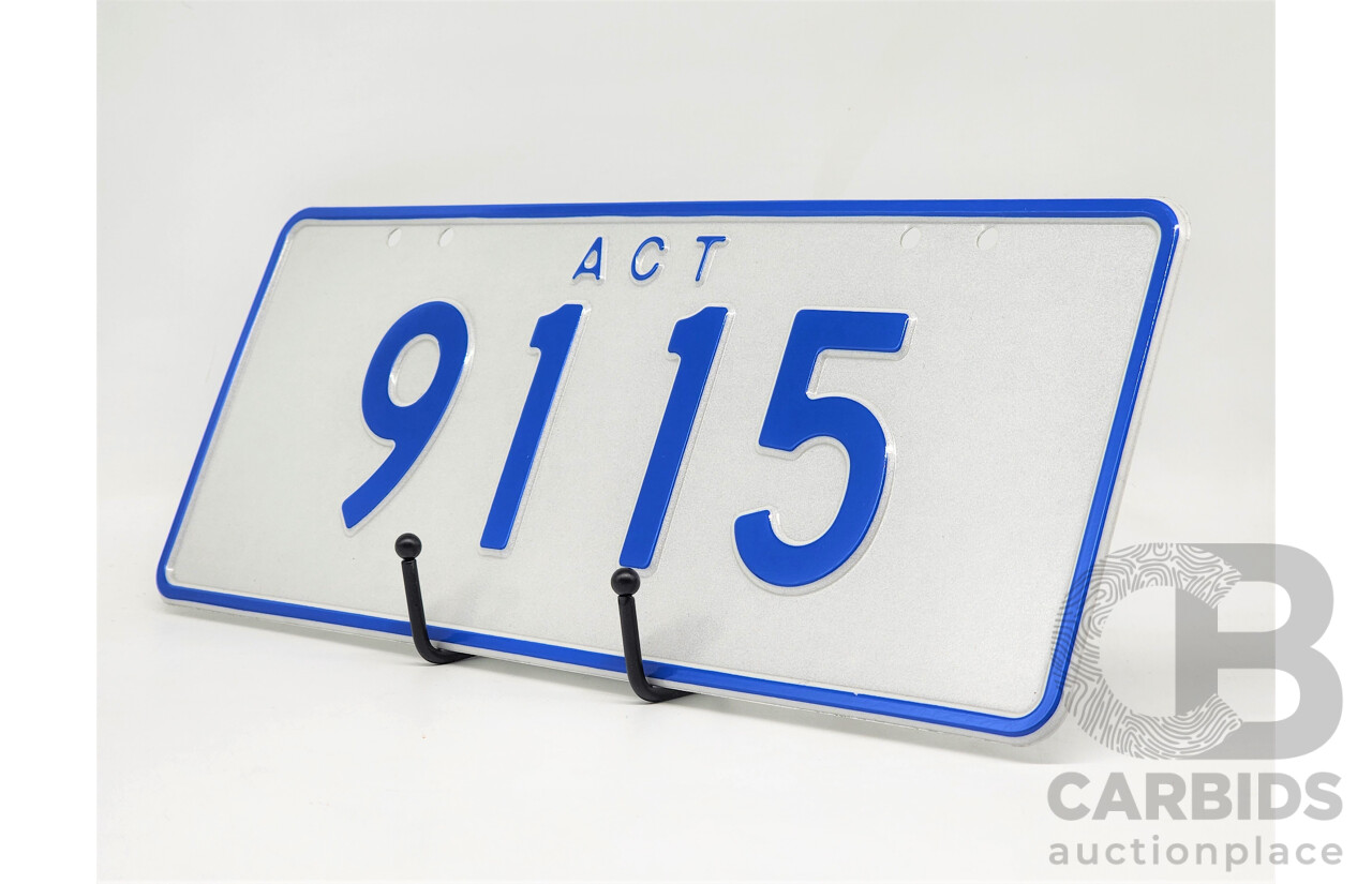 ACT 4 - Digit Numerical Number Plate - 9115