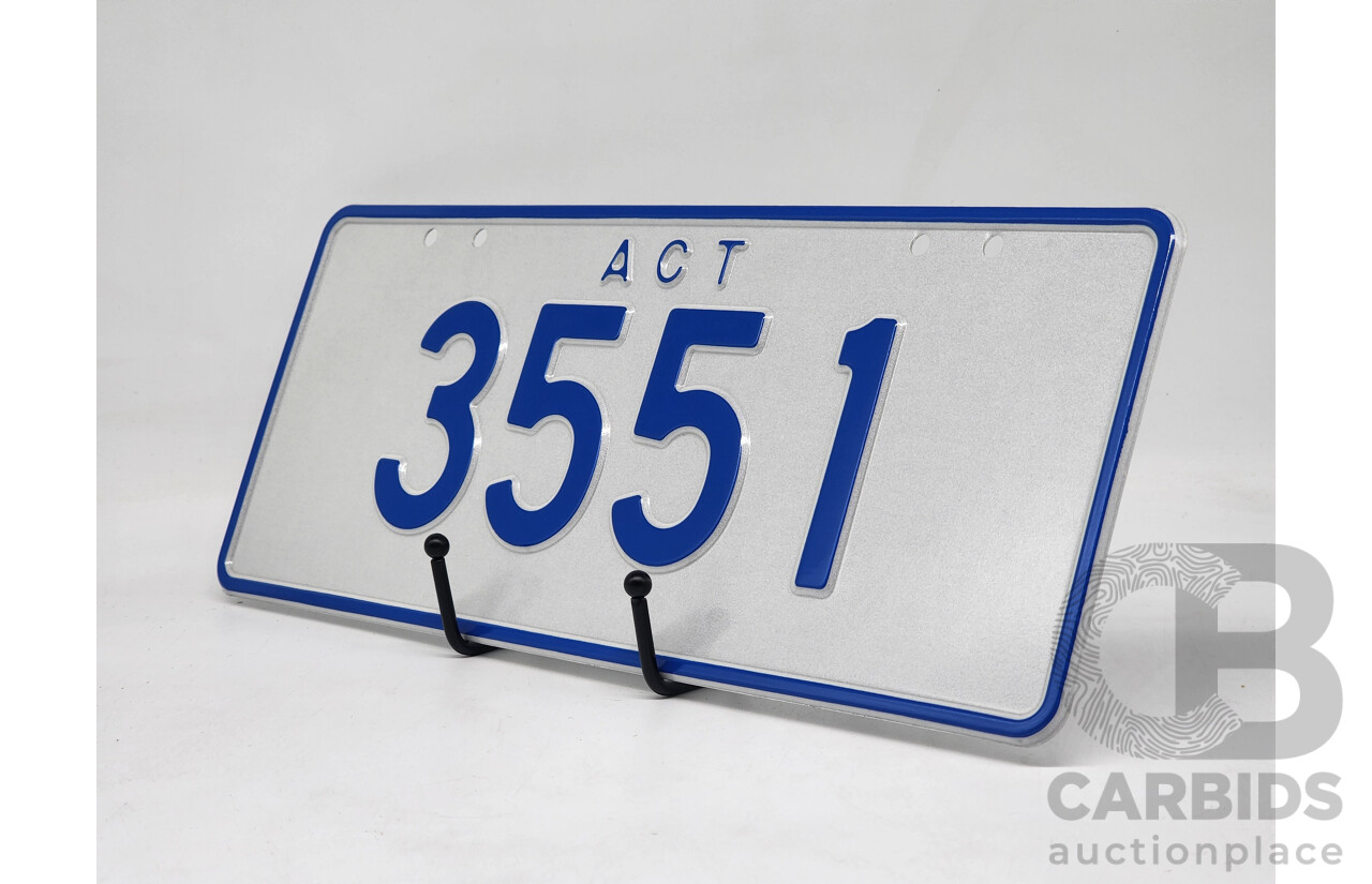 ACT 4 - Digit Numerical Number Plate - 3551