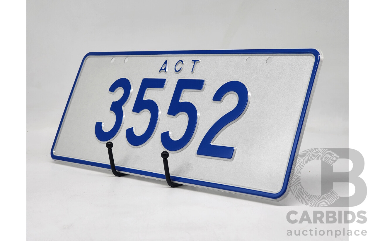 ACT 4 - Digit Numerical Number Plate - 3552