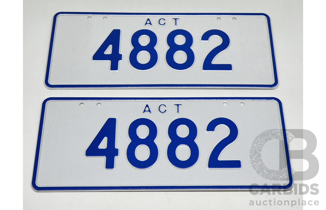 ACT 4 - Digit Numerical Number Plate - 4882