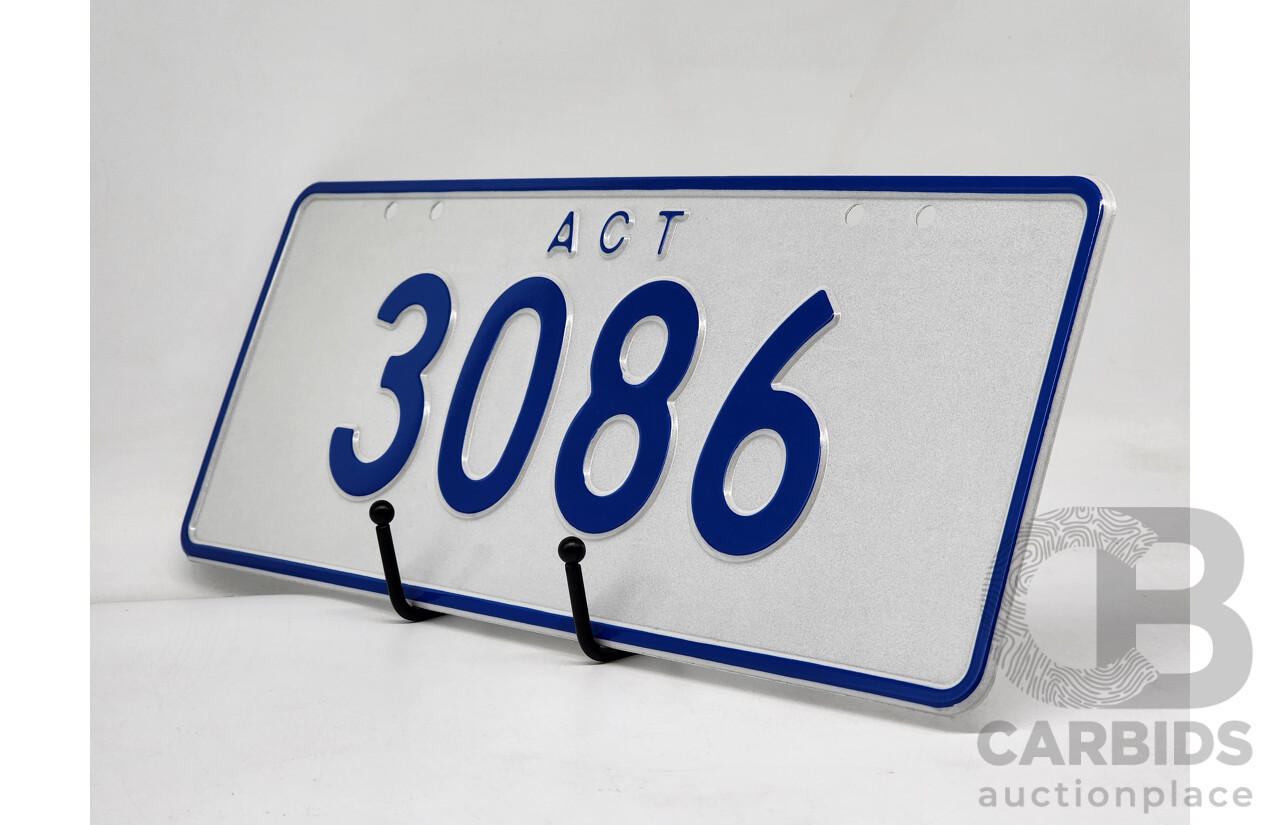 ACT 4 - Digit Numerical Number Plate - 3086