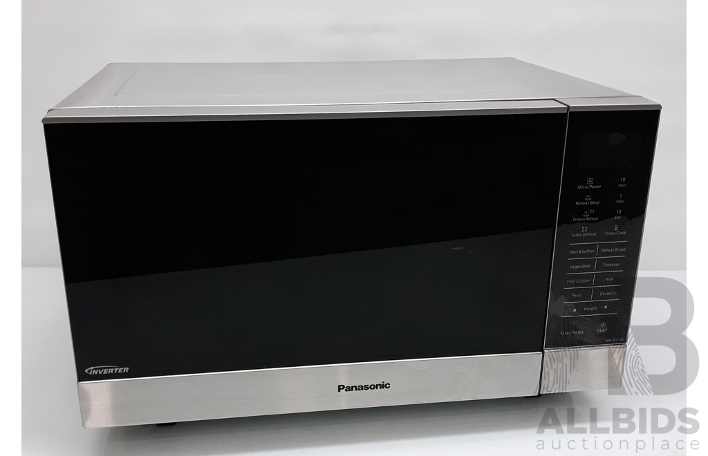 Panasonic Stainless Steel Flatbed Inverter Microwave Without Turntable