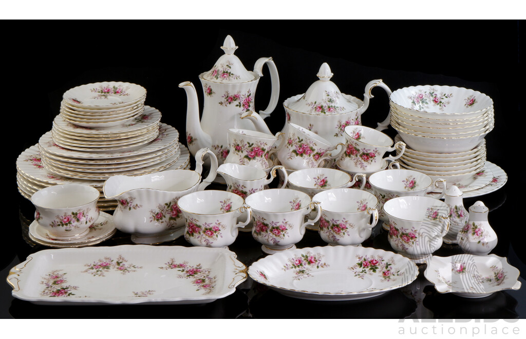 Vintage Royal Albert Porcelain 50 Piece Dinner & High Tea Service