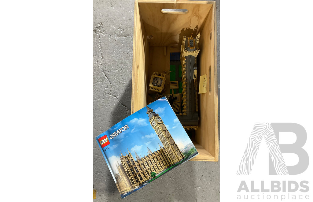 Lego Big Ben Model 21013, Already Constructed in Wooden MOC Box