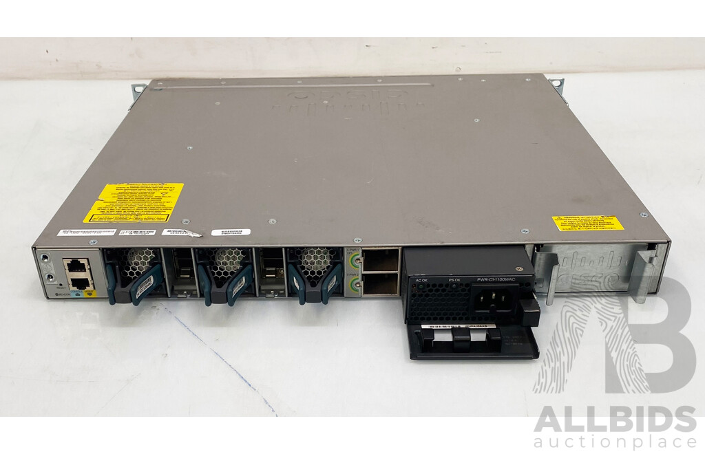 Cisco Catalyst (WS-C3850-12X48U-E) 3850-12X-48 UPoE 48-Port Gigabit Ethernet Switch