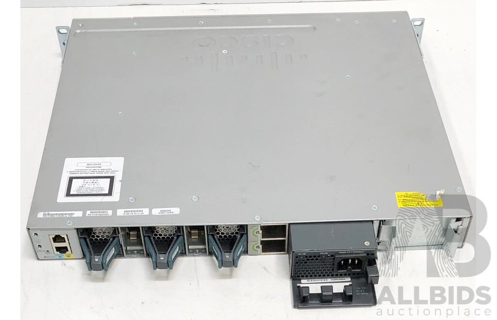 Cisco Catalyst (WS-C3850-12X48U-L) 3850-12X-48 UPoE 48-Port Gigabit Ethernet Switch
