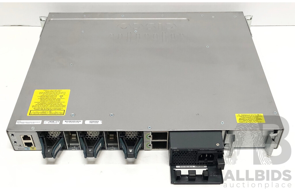 Cisco Catalyst (WS-C3850-12X48U-S) 3850-12X-48 UPoE 48-Port Gigabit Ethernet Switch