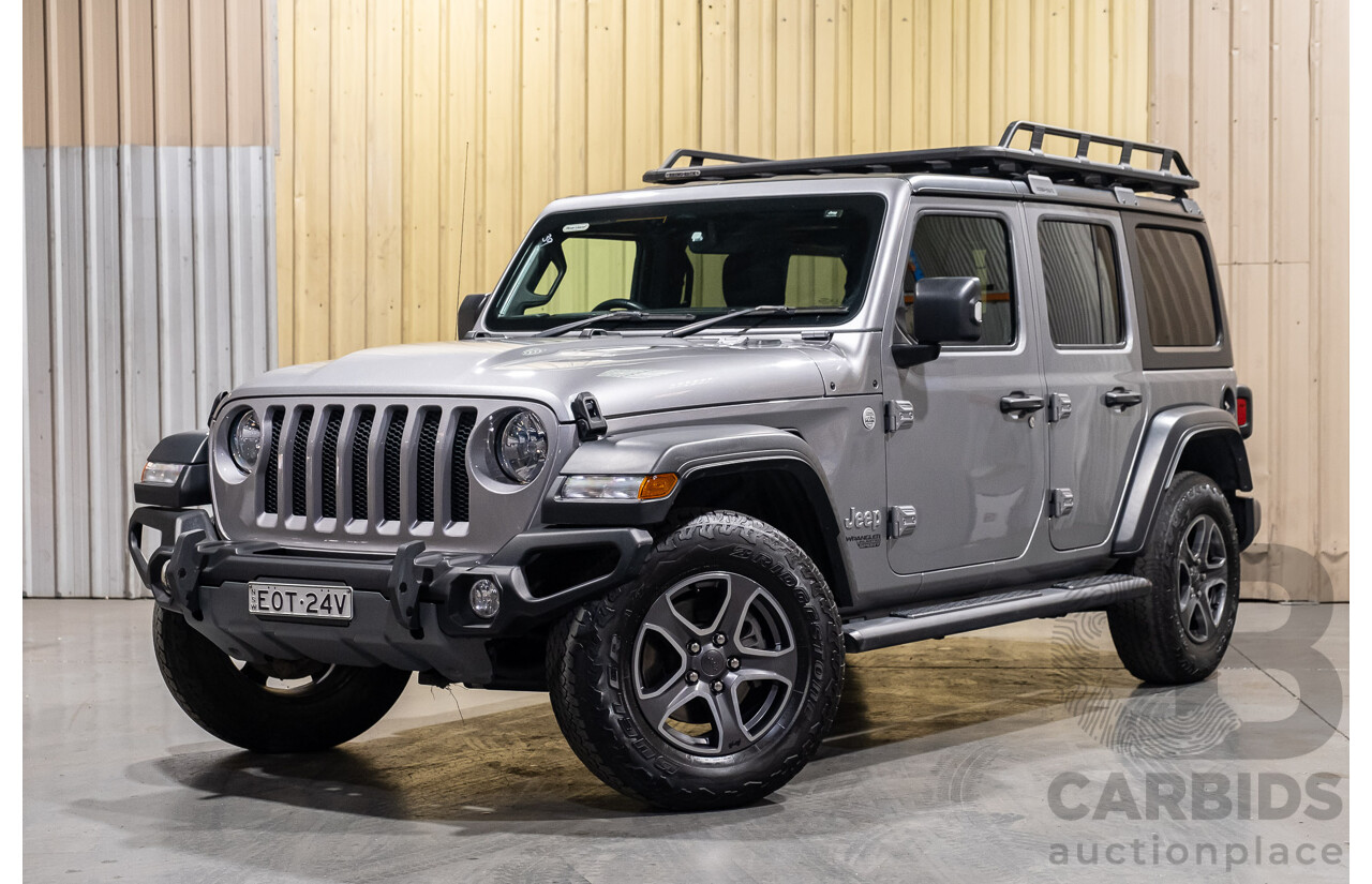 10/2019 Jeep Wrangler Unlimted Sport S (4x4) JL MY19 4d Convertible Wagon Metallic Silver V6 3.6L