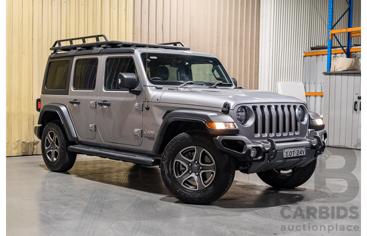 10/2019 Jeep Wrangler Unlimted Sport S (4x4) JL MY19 4d Convertible Wagon Metallic Silver V6 3.6L