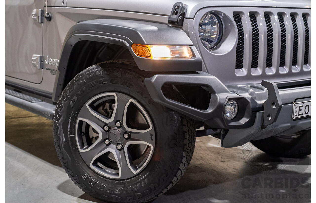 10/2019 Jeep Wrangler Unlimted Sport S (4x4) JL MY19 4d Convertible Wagon Metallic Silver V6 3.6L