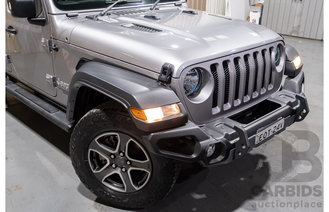 10/2019 Jeep Wrangler Unlimted Sport S (4x4) JL MY19 4d Convertible Wagon Metallic Silver V6 3.6L