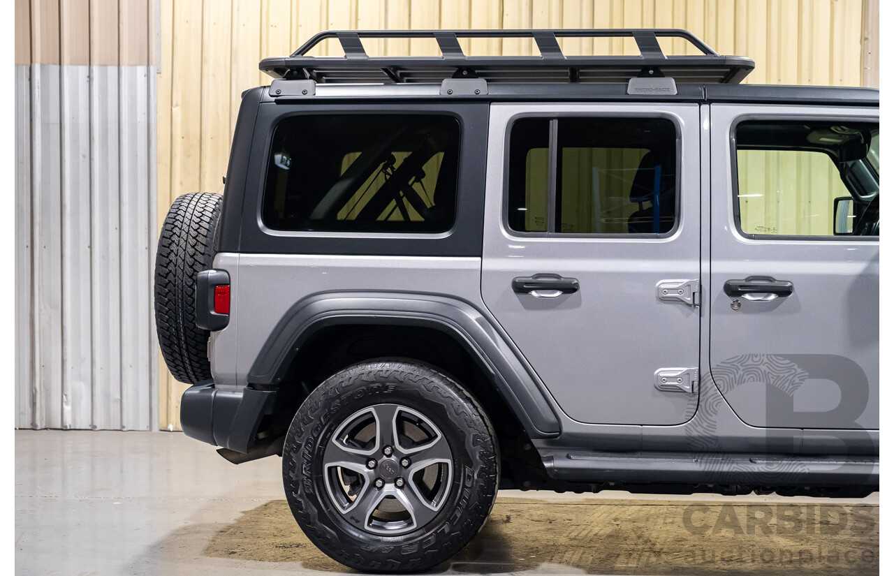 10/2019 Jeep Wrangler Unlimted Sport S (4x4) JL MY19 4d Convertible Wagon Metallic Silver V6 3.6L