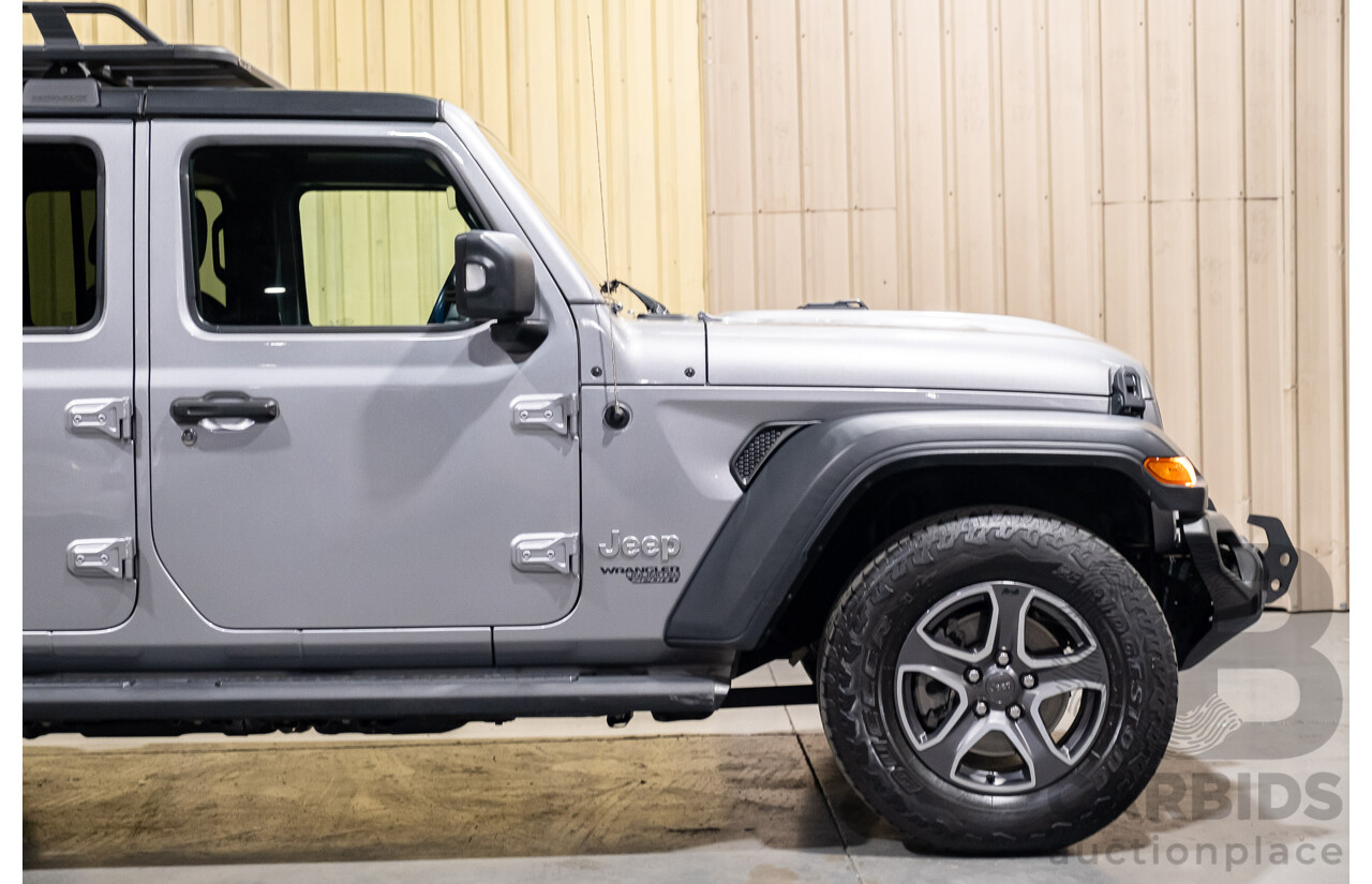 10/2019 Jeep Wrangler Unlimted Sport S (4x4) JL MY19 4d Convertible Wagon Metallic Silver V6 3.6L