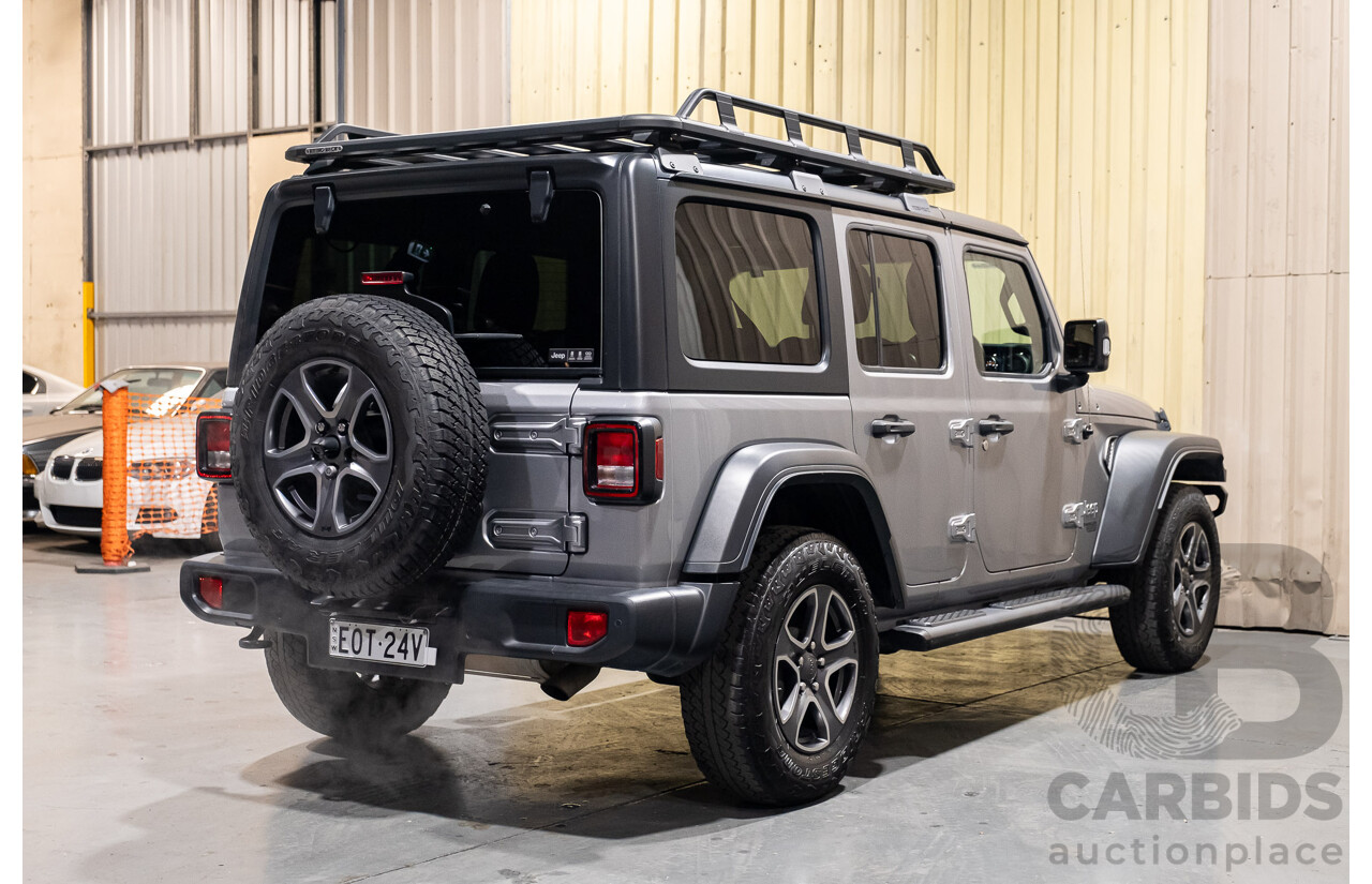 10/2019 Jeep Wrangler Unlimted Sport S (4x4) JL MY19 4d Convertible Wagon Metallic Silver V6 3.6L