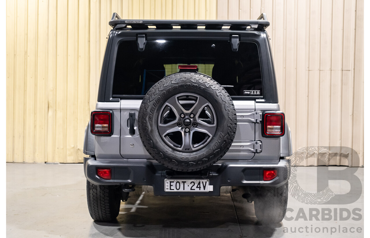 10/2019 Jeep Wrangler Unlimted Sport S (4x4) JL MY19 4d Convertible Wagon Metallic Silver V6 3.6L