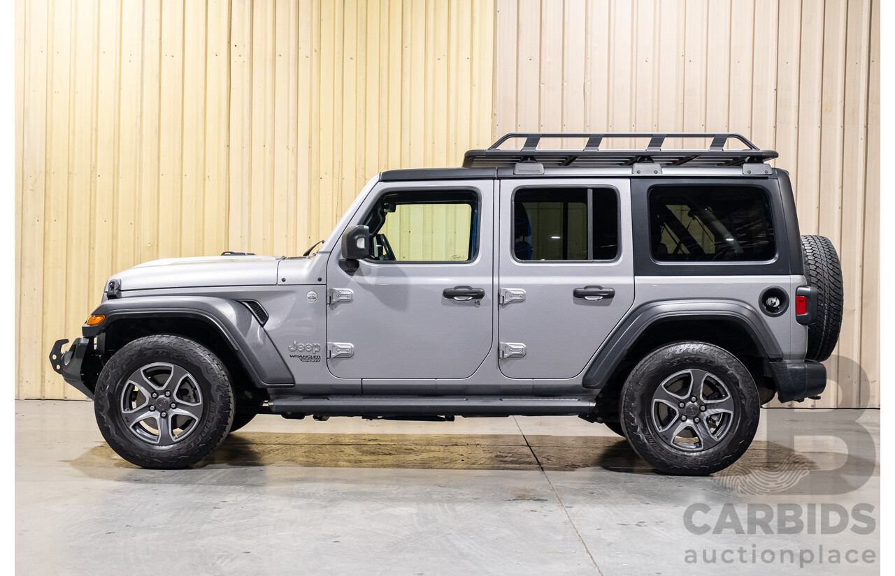 10/2019 Jeep Wrangler Unlimted Sport S (4x4) JL MY19 4d Convertible Wagon Metallic Silver V6 3.6L