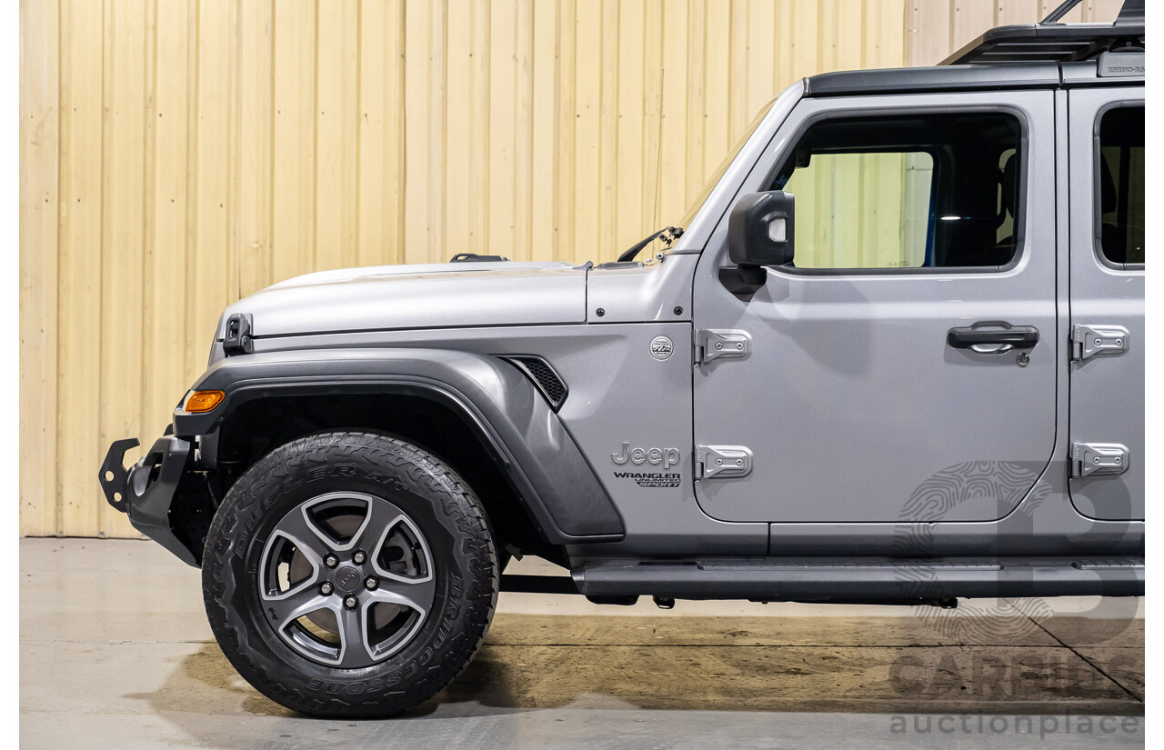 10/2019 Jeep Wrangler Unlimted Sport S (4x4) JL MY19 4d Convertible Wagon Metallic Silver V6 3.6L