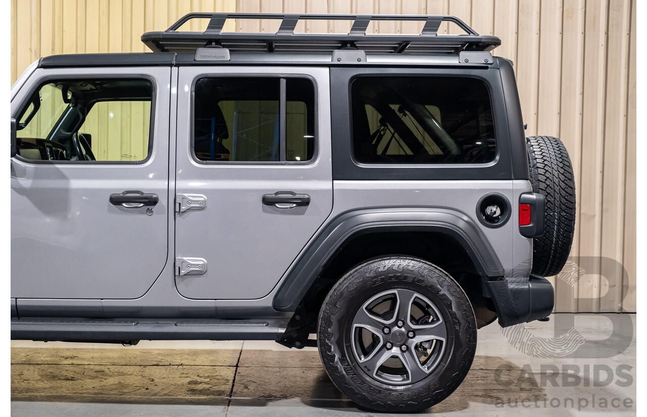 10/2019 Jeep Wrangler Unlimted Sport S (4x4) JL MY19 4d Convertible Wagon Metallic Silver V6 3.6L