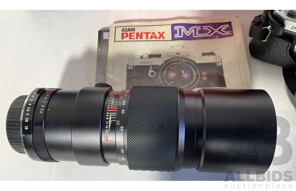 Vintage Pentax MX Film Camera and Sigma 300mm Lens