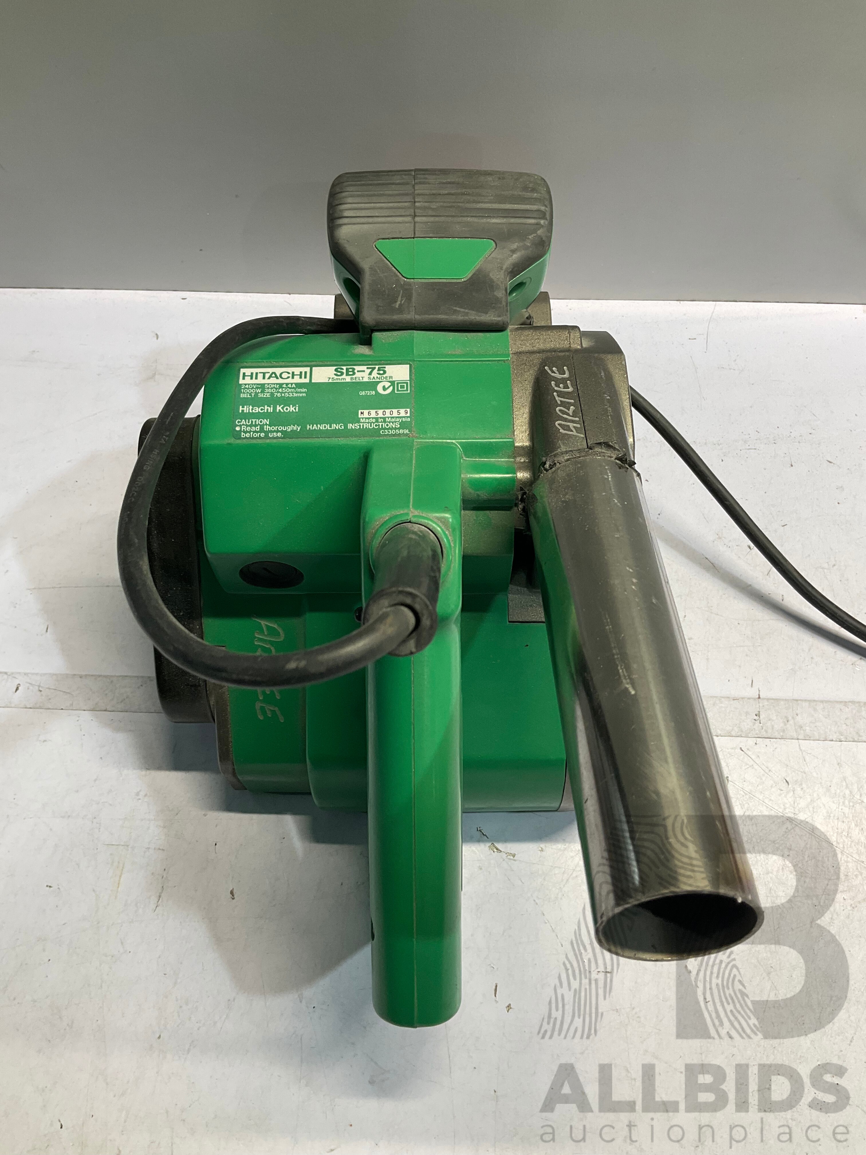 Hitachi sb75 belt sander sale