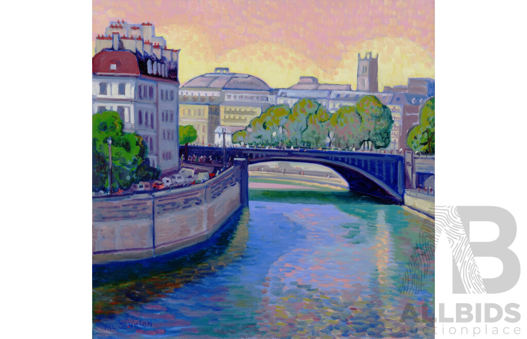 Val Johnson, Late Afternoon - Paris, Oil on Canvas