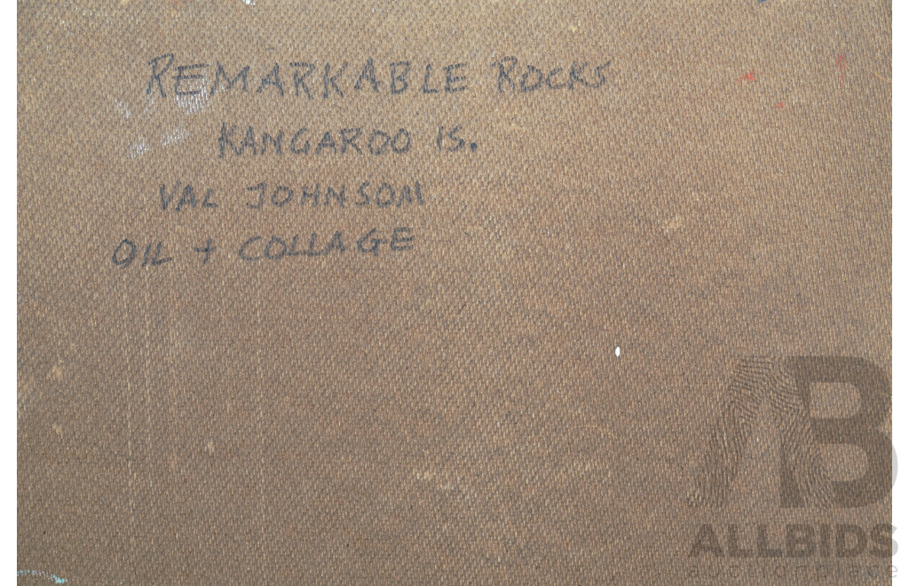 Val Johnson, Remarkable Rocks - Kangaroo Island, Oil on Board