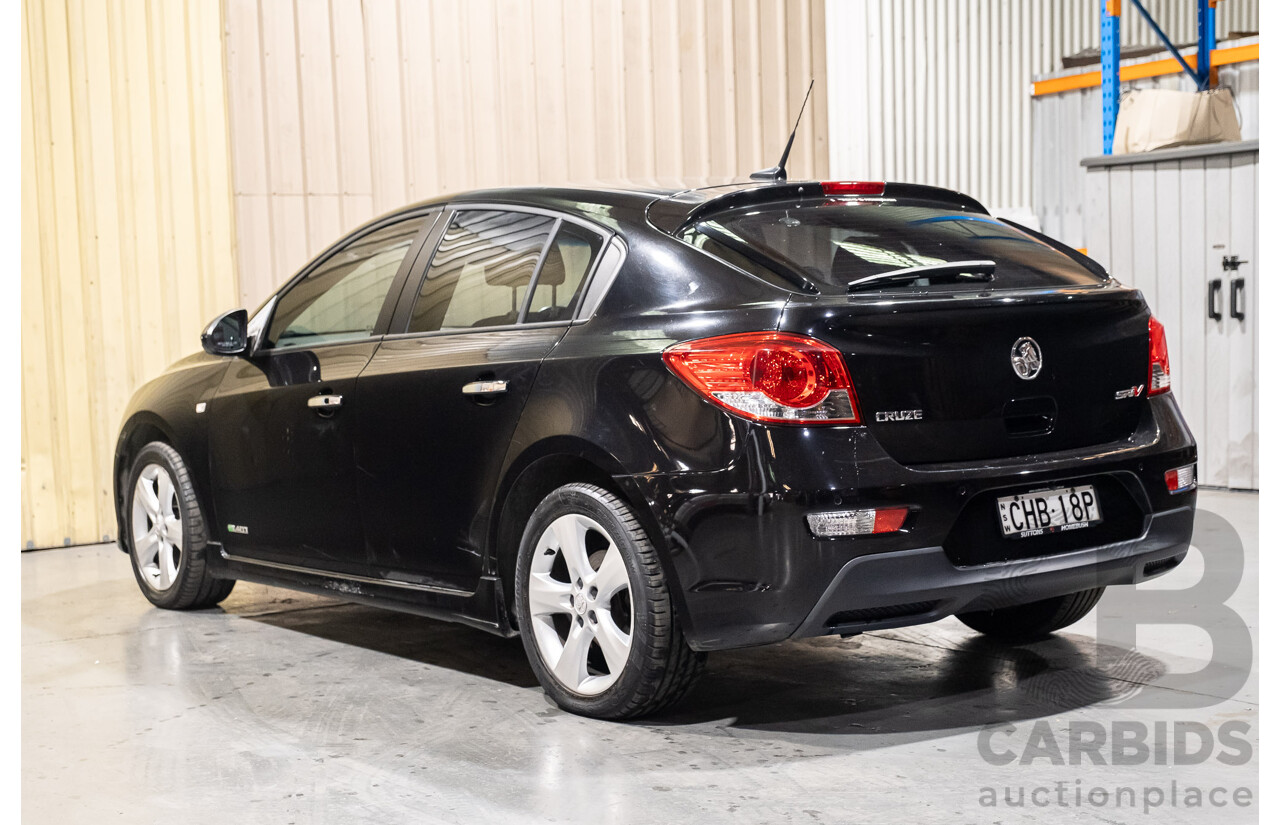 6/2012 Holden Cruze SRi V JH MY12 5d Hatchback Black Turbo 1.4L