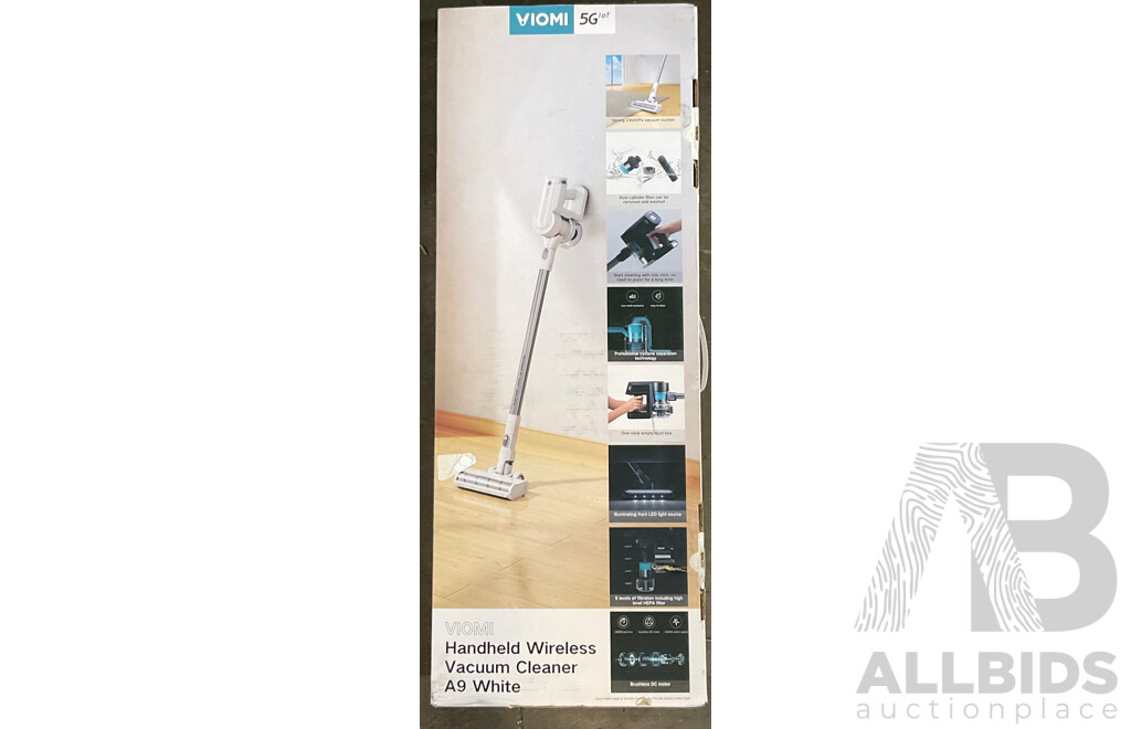 VIOMI Handheld Wireless Vacuum Cleaner A9 White - ORP $180.00