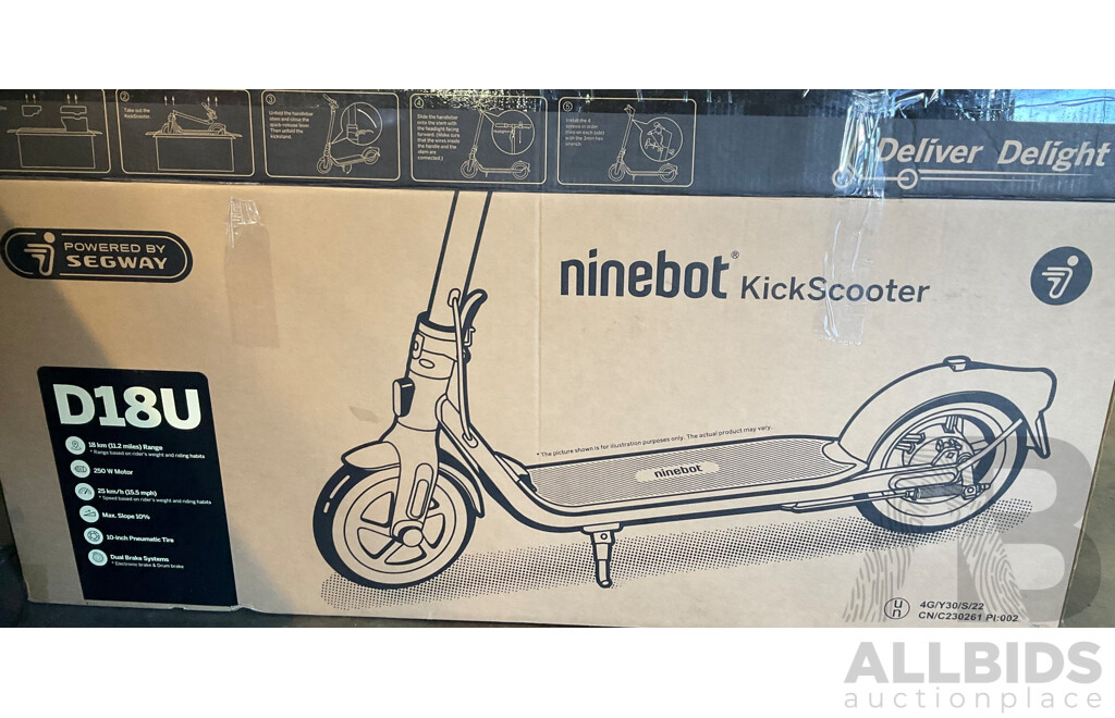 SEGWAY Ninebot D18U Kickscooter (Red/black) - Estimated ORP $699