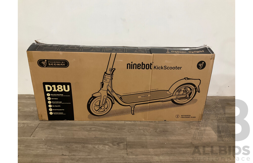 SEGWAY Ninebot D18U Kickscooter (Red/black) - Estimated ORP $699