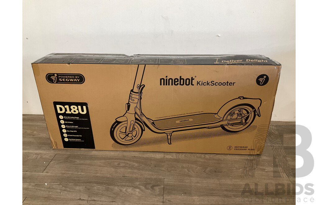 SEGWAY Ninebot D18U Kickscooter (Red/black) - Estimated ORP $699