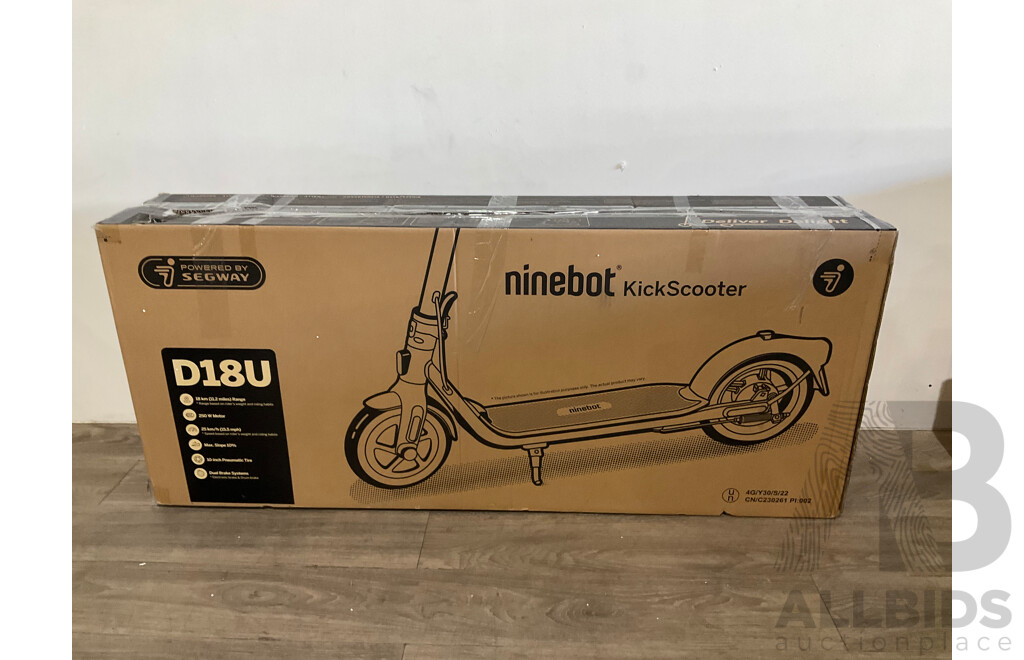 SEGWAY Ninebot D18U Kickscooter (Red/black) - Estimated ORP $699