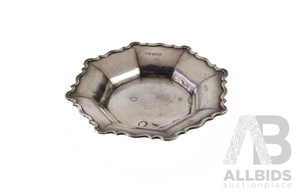 Antique Sterling Silver Octagonal Dish, Hardy Bros, London 1911