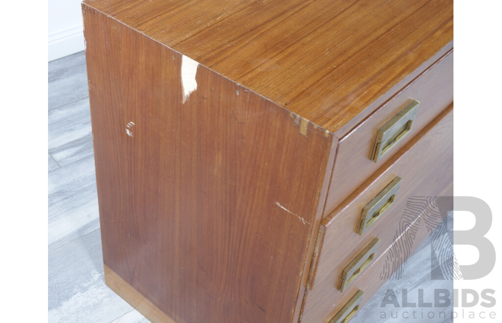 Pair of Veneered Four Drawer Chests