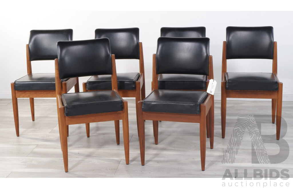 Six Chiswell Dining Chair with Black Vinyl Upholstery