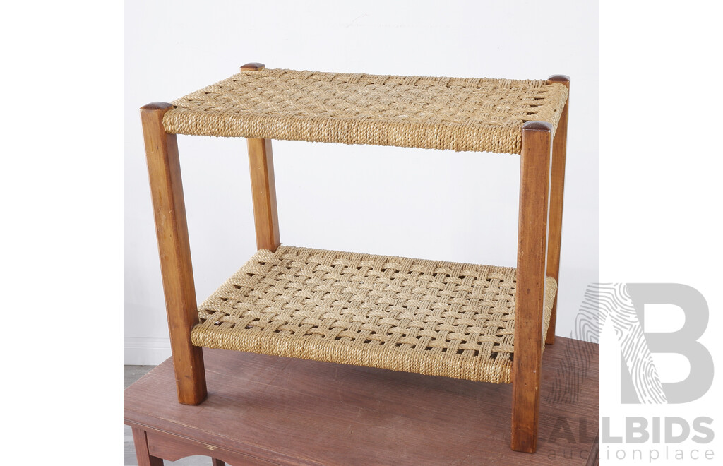 Small Timber and Woven Rope Table