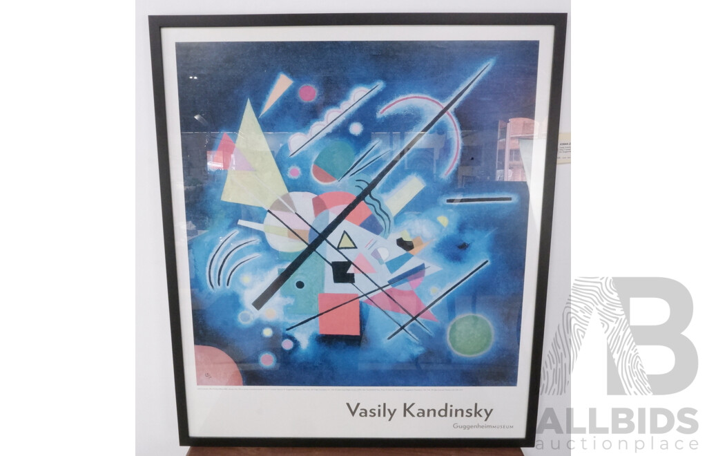 Vasily Kandinsky 'Blue Painting' Framed Poster From the Guggenhiem Museum