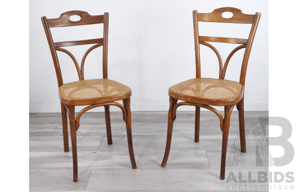 Pair of Vintage Jacob & Josef Kohn Bentwood Chairs
