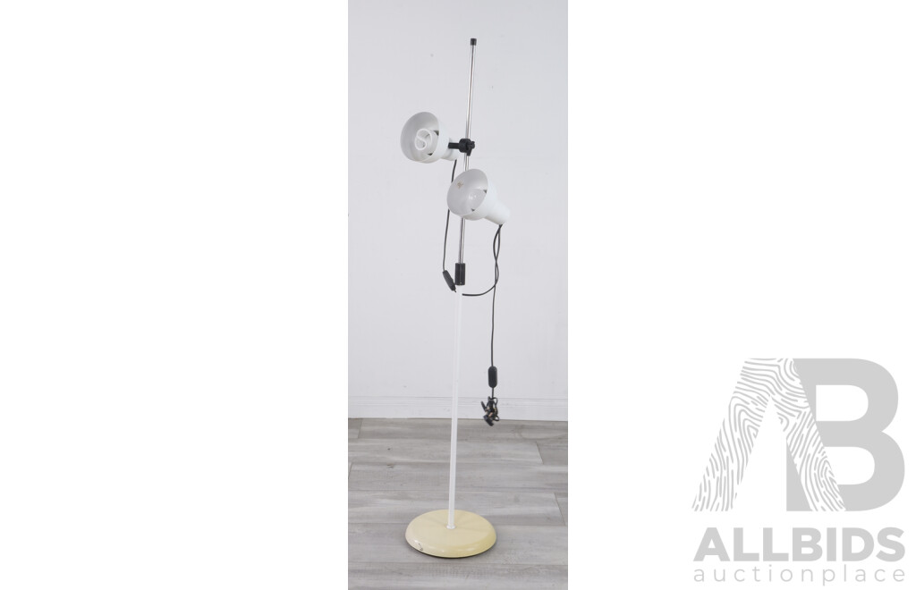 Retro White Dual Head Floor Lamp