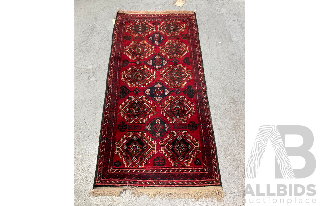 Hand Knotted Persian Baluchi Wool Rug