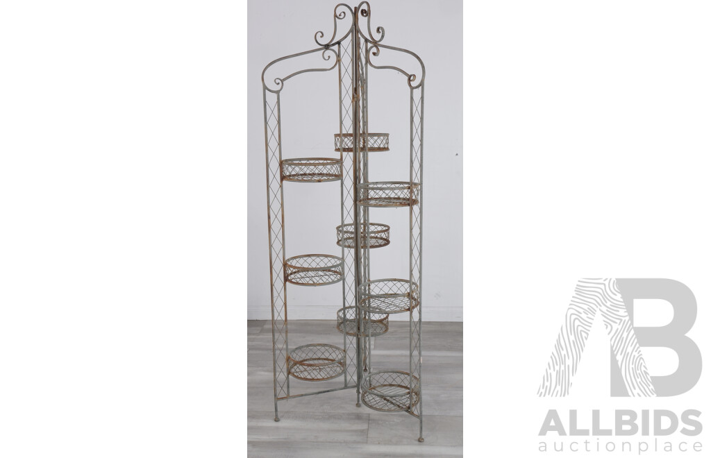 Large Metal Three Arm Plant Stand