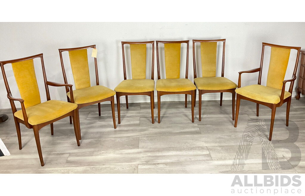 Set of Six Teak Dining Chairs by Chiswell