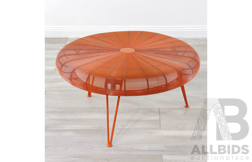 Round Metal Outdoor Coffee Table Attr. Jimmy Possum