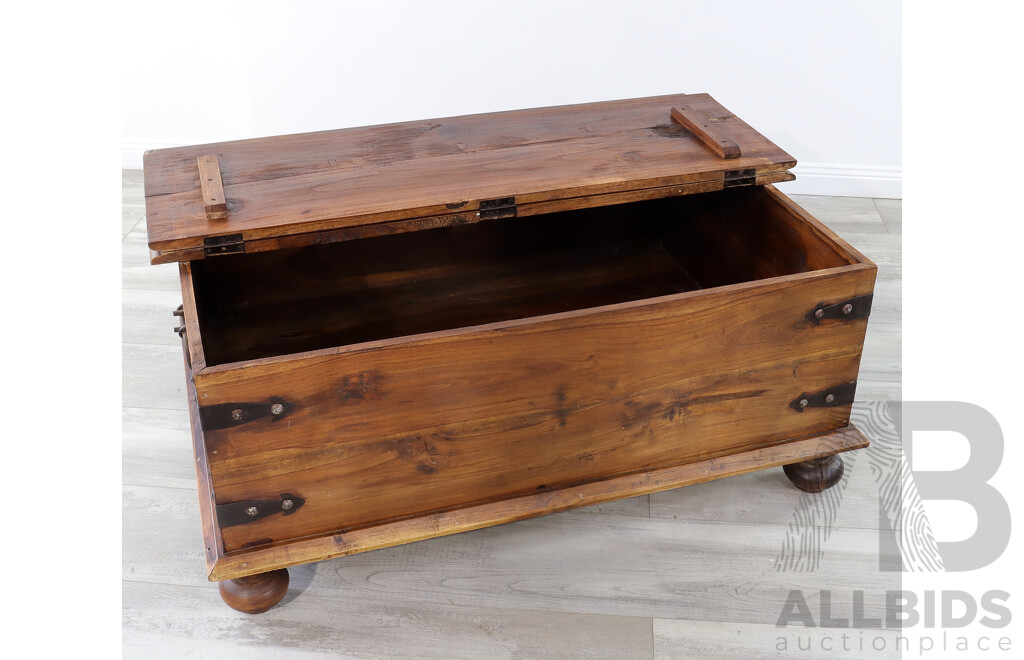 Large Chest Form Timber Coffee Table