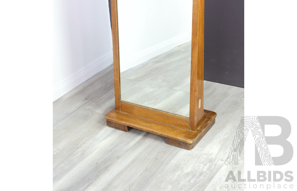Antique Timber Free Standing Mirror