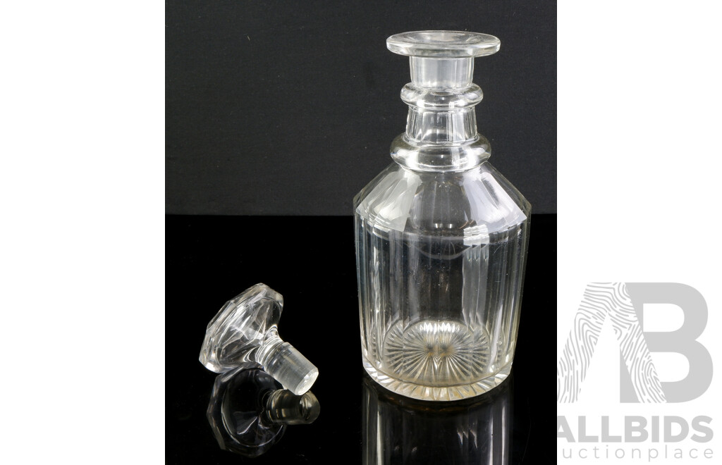 Pair Antique Crystal Decanters with Stoppers