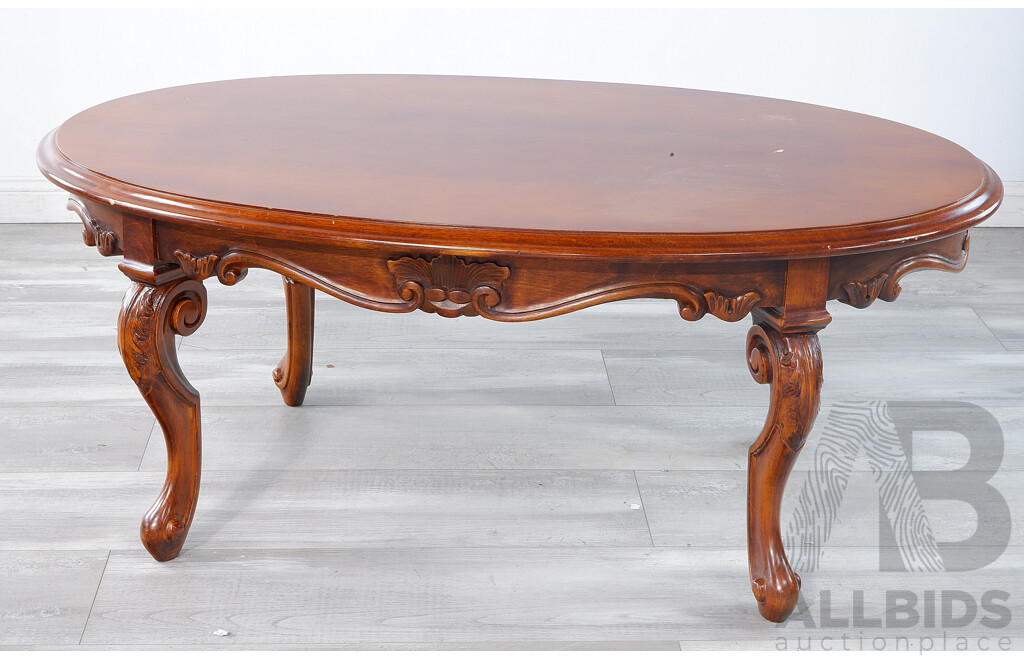 Mahogany Oval Coffee Table